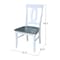 International Concepts Set of 2 Cosmo Verona Chairs, White/Heather gray C05-170P - alternate 3
